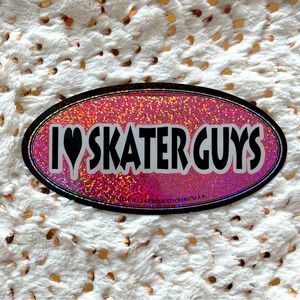 I love Skater Guys Bumper Sticker. Retro. Y2K. New!